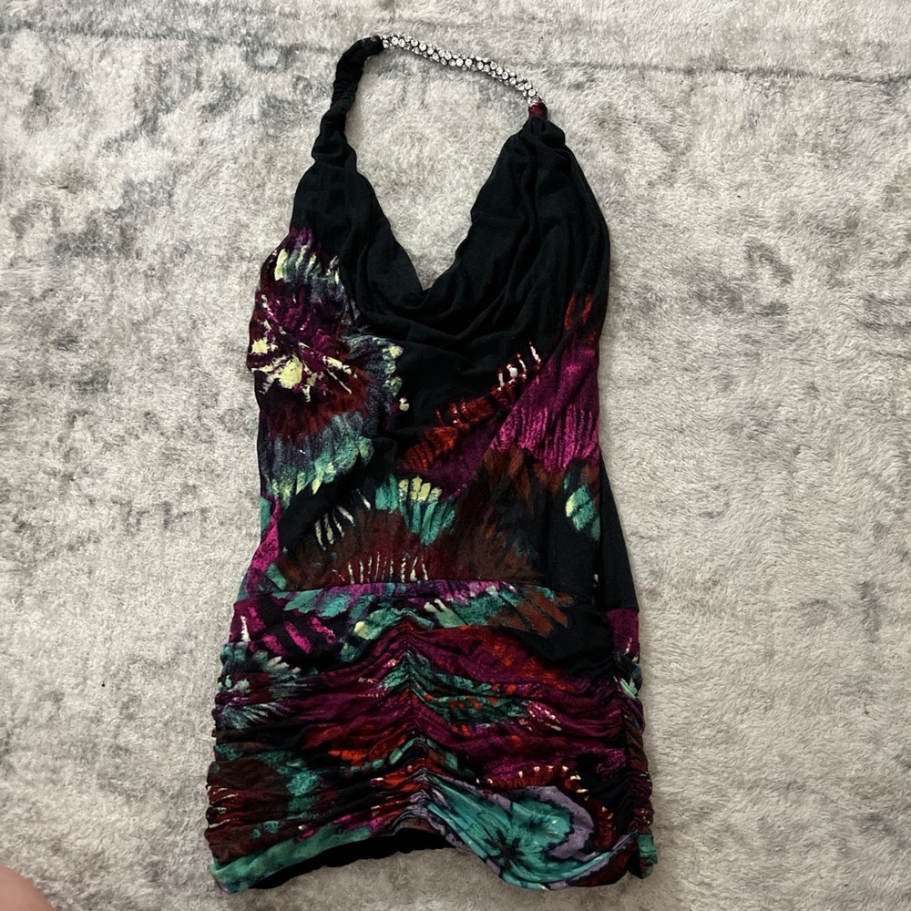 Halter body con dress